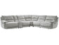 Olsen 6-Piece Sectional, Dual-Power Zero-Gravity Reclining, Silver