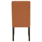 Berning Fabric Upholstered Parson Side Chair Salmon Orange (Set of 2)