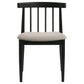 Hamlyn 5-piece Round Wood Dining Set Wheat and Black