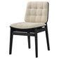 Redbridge Velvet Upholstered Side Chair Cream and Black (Set of 2)