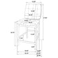 Decker 7-piece 70-inch Rectangular Counter Height Dining Set Grey and Walnut