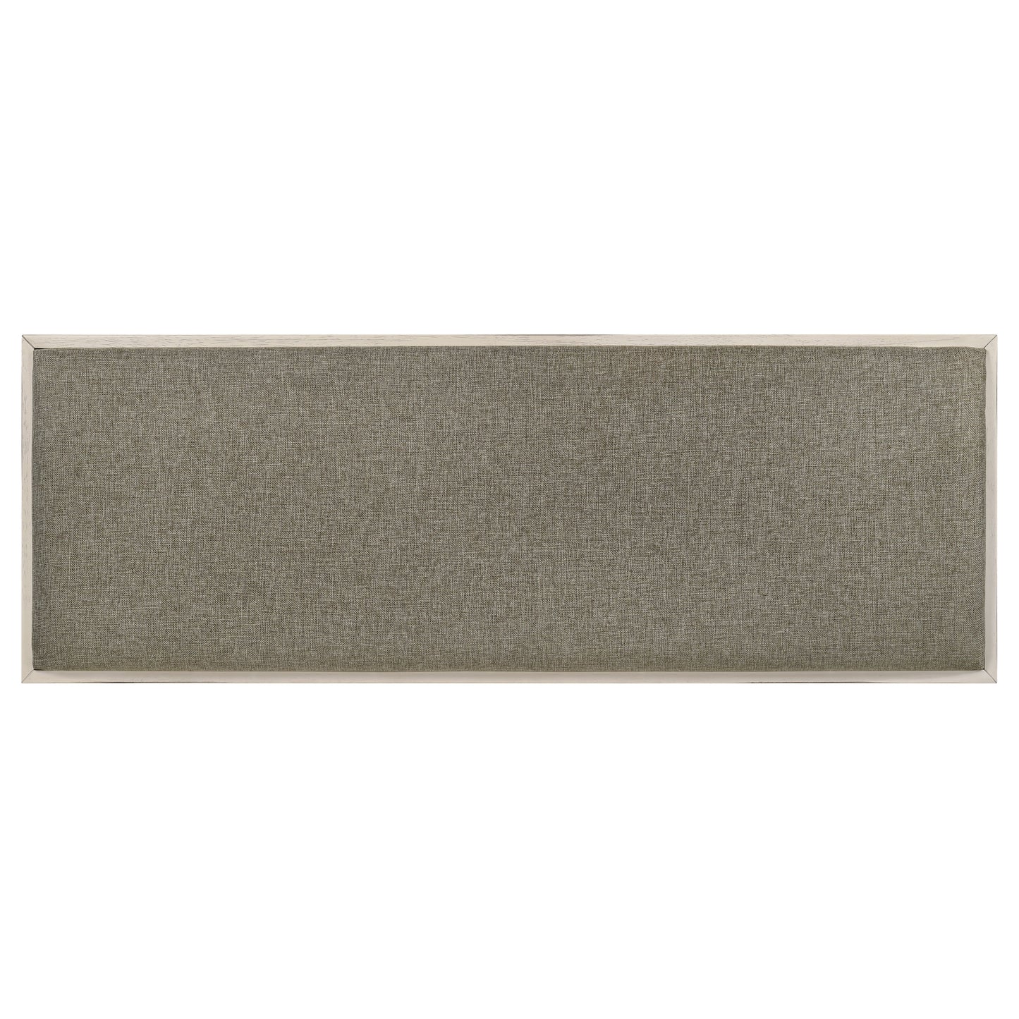 Franco Fabric Upholstered Bench with Shelf Distressed White - Discount Furniture Connection