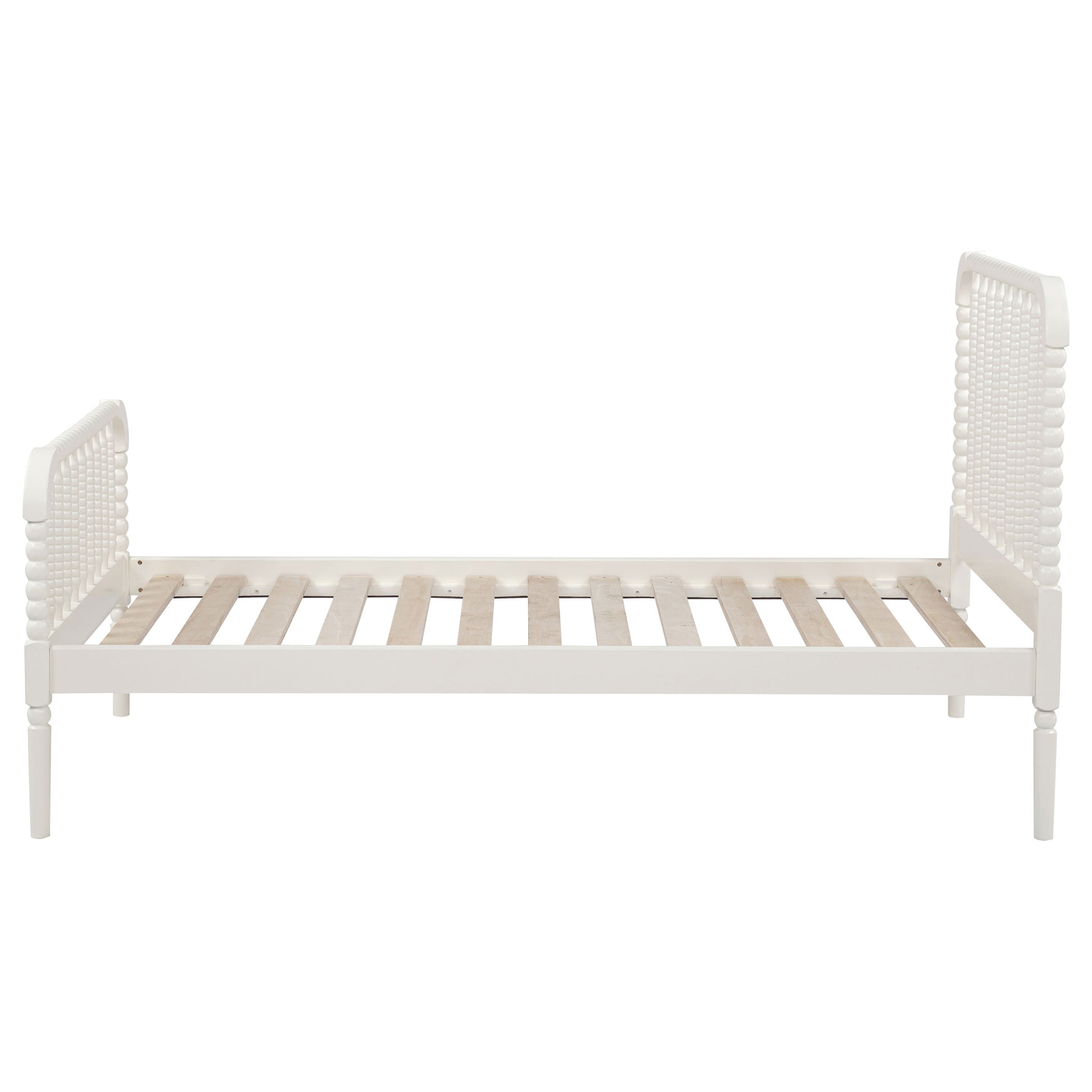 Jones Wood Twin Open Frame Bed White - Discount Furniture Connection