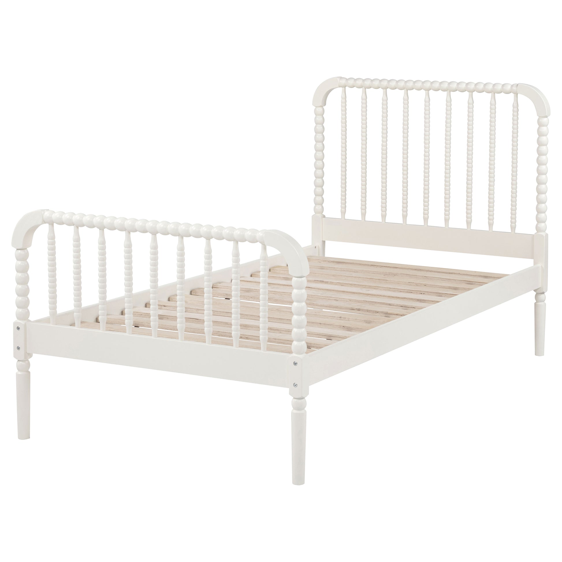 Jones Wood Twin Open Frame Bed White - Discount Furniture Connection