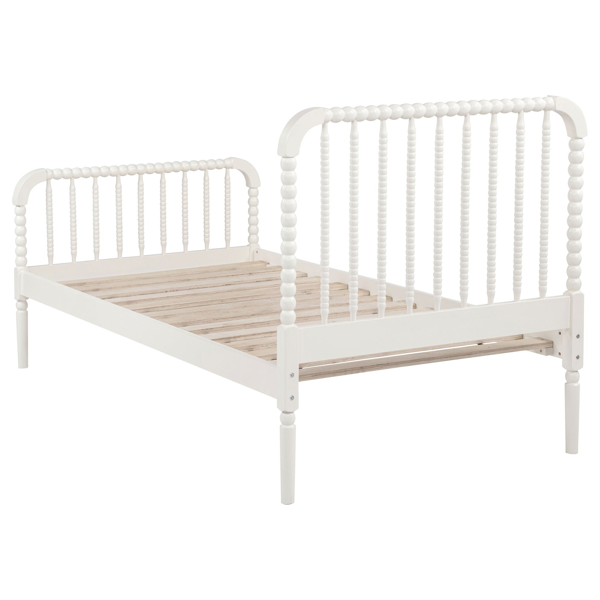 Jones Wood Twin Open Frame Bed White - Discount Furniture Connection