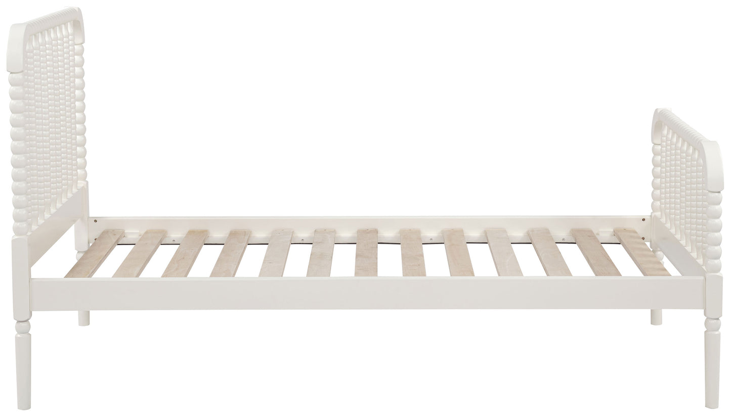 Jones Wood Twin Open Frame Bed White - Discount Furniture Connection