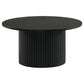 Hamlyn 3-piece Round Fluted Coffee and End Table Set Black