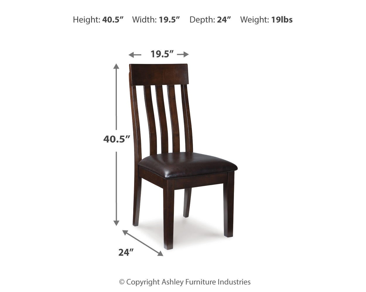Haddigan Dining UPH Side Chair (2/CN) - Discount Furniture Connection