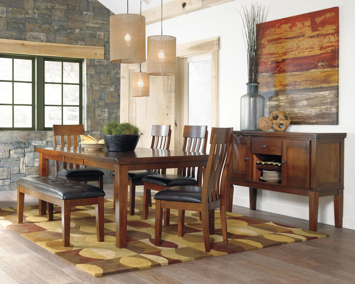 Ralene RECT DRM Butterfly EXT Table - Discount Furniture Connection