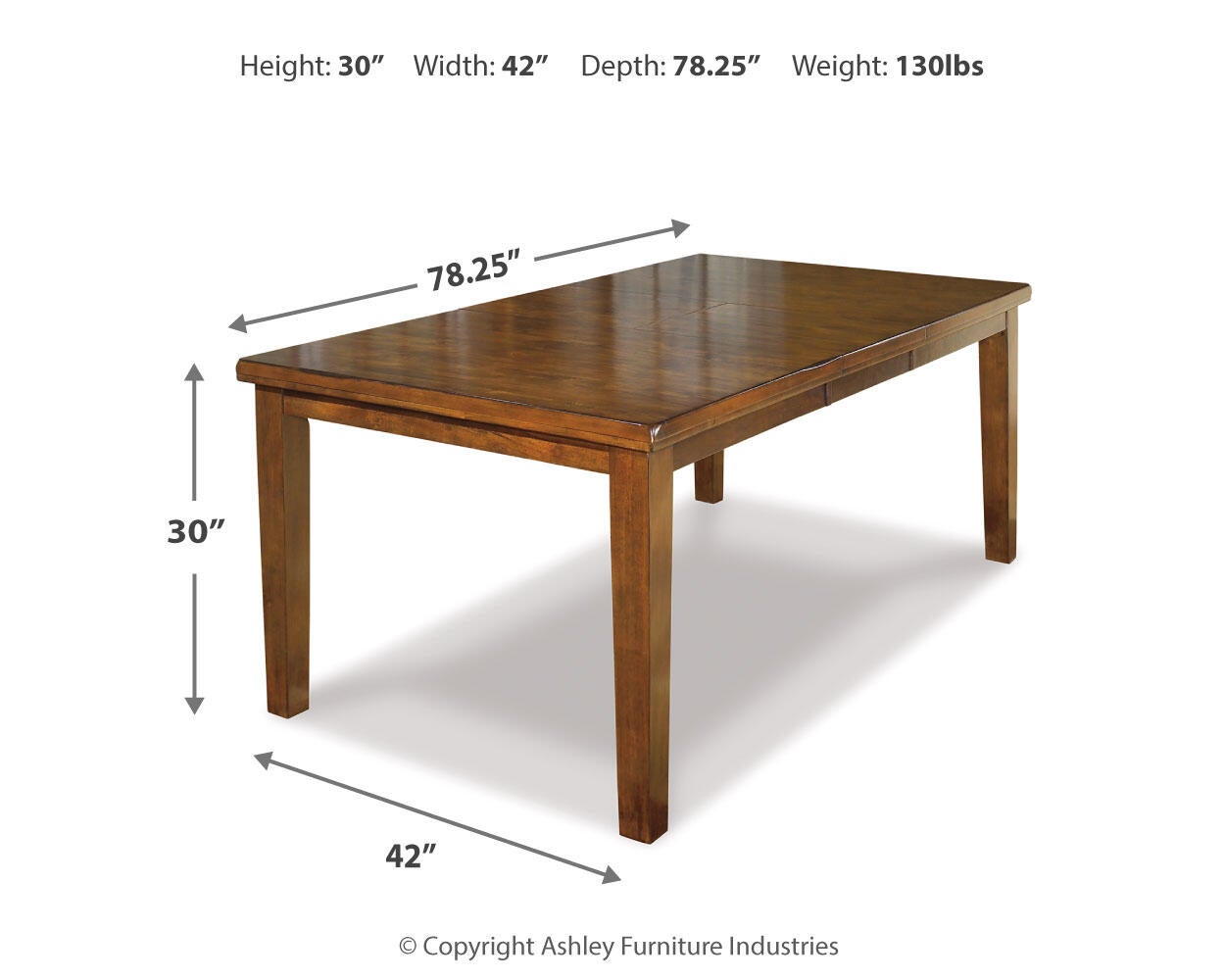 Ralene RECT DRM Butterfly EXT Table - Discount Furniture Connection