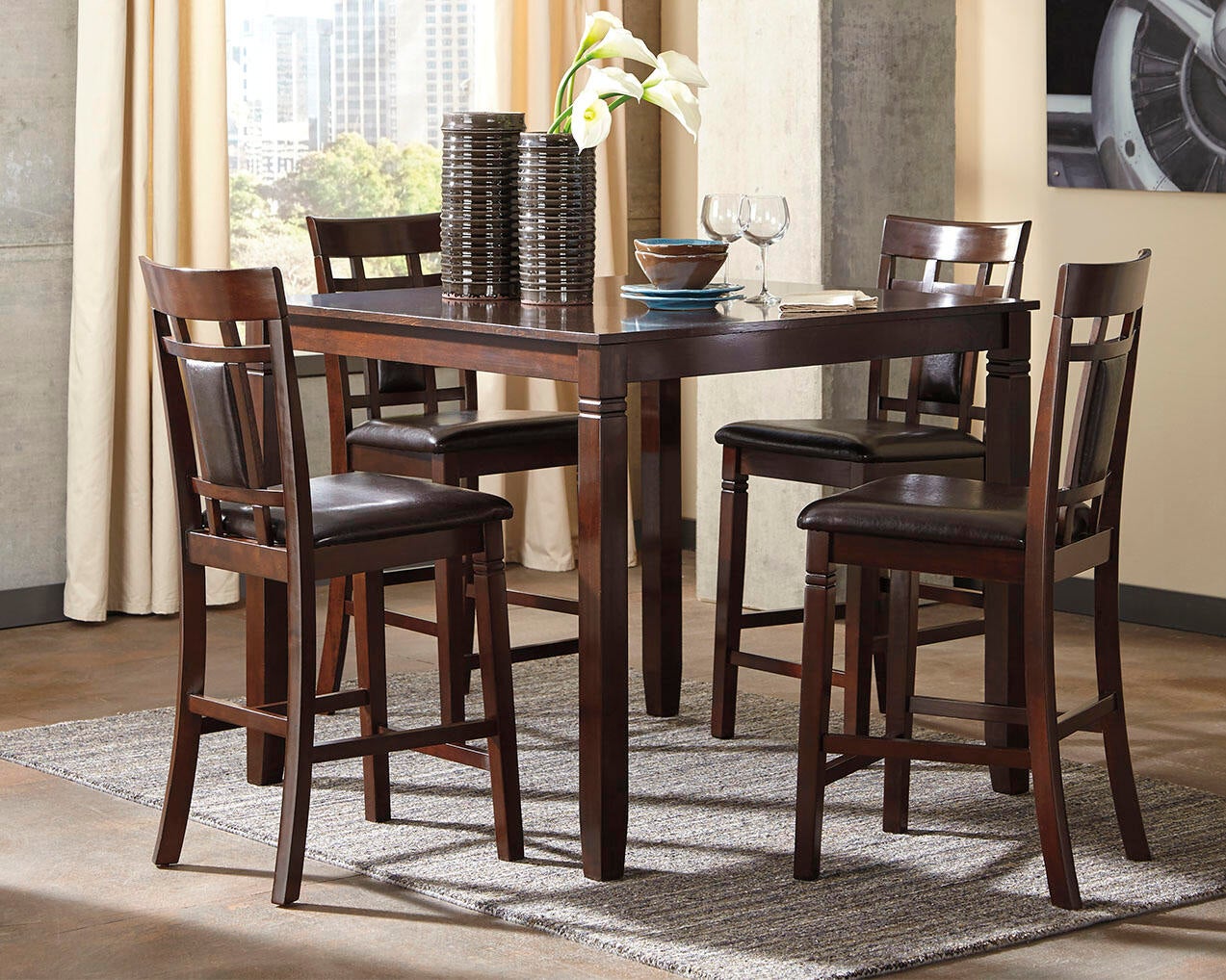 Bennox DRM Counter Table Set (5/CN) - Discount Furniture Connection