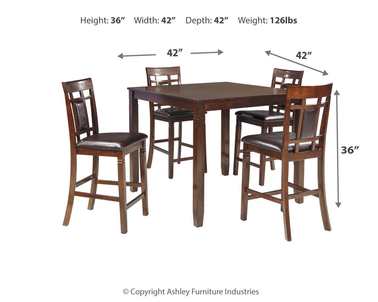 Bennox DRM Counter Table Set (5/CN) - Discount Furniture Connection