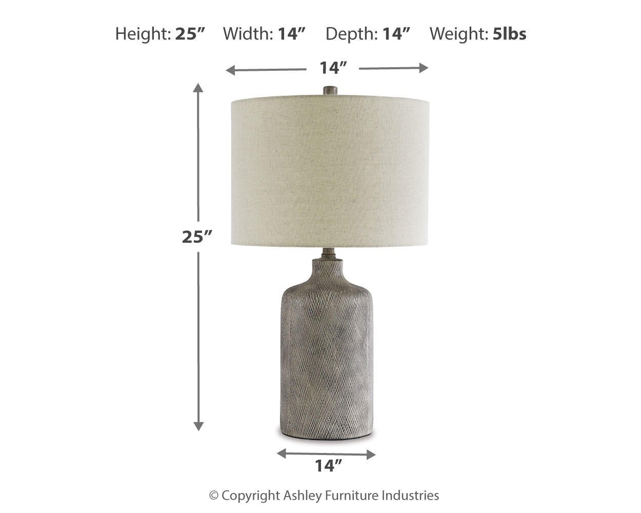 Linus Ceramic Table Lamp (1/CN) - Discount Furniture Connection