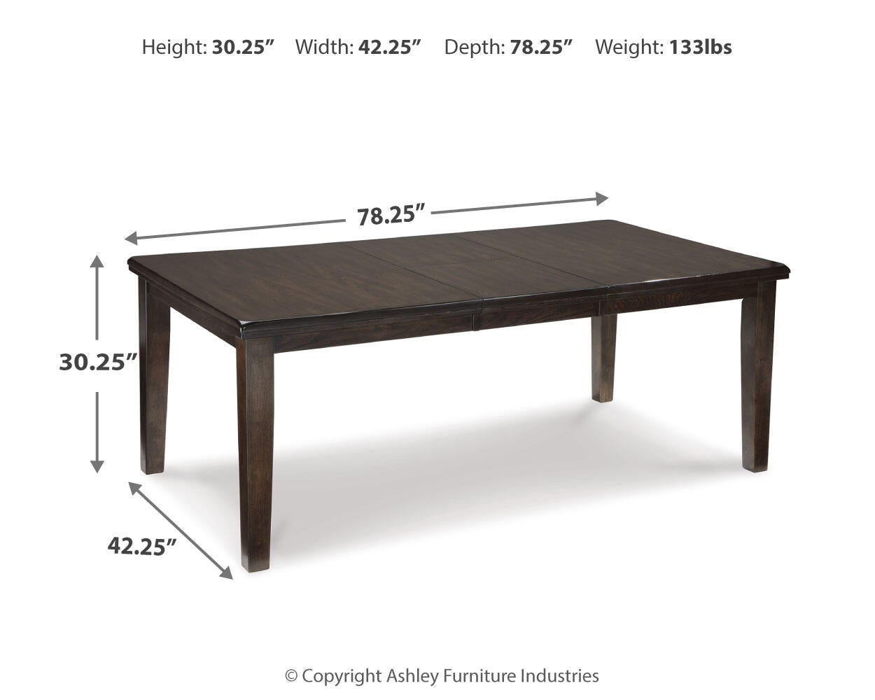 Haddigan RECT Dining Room EXT Table - Discount Furniture Connection