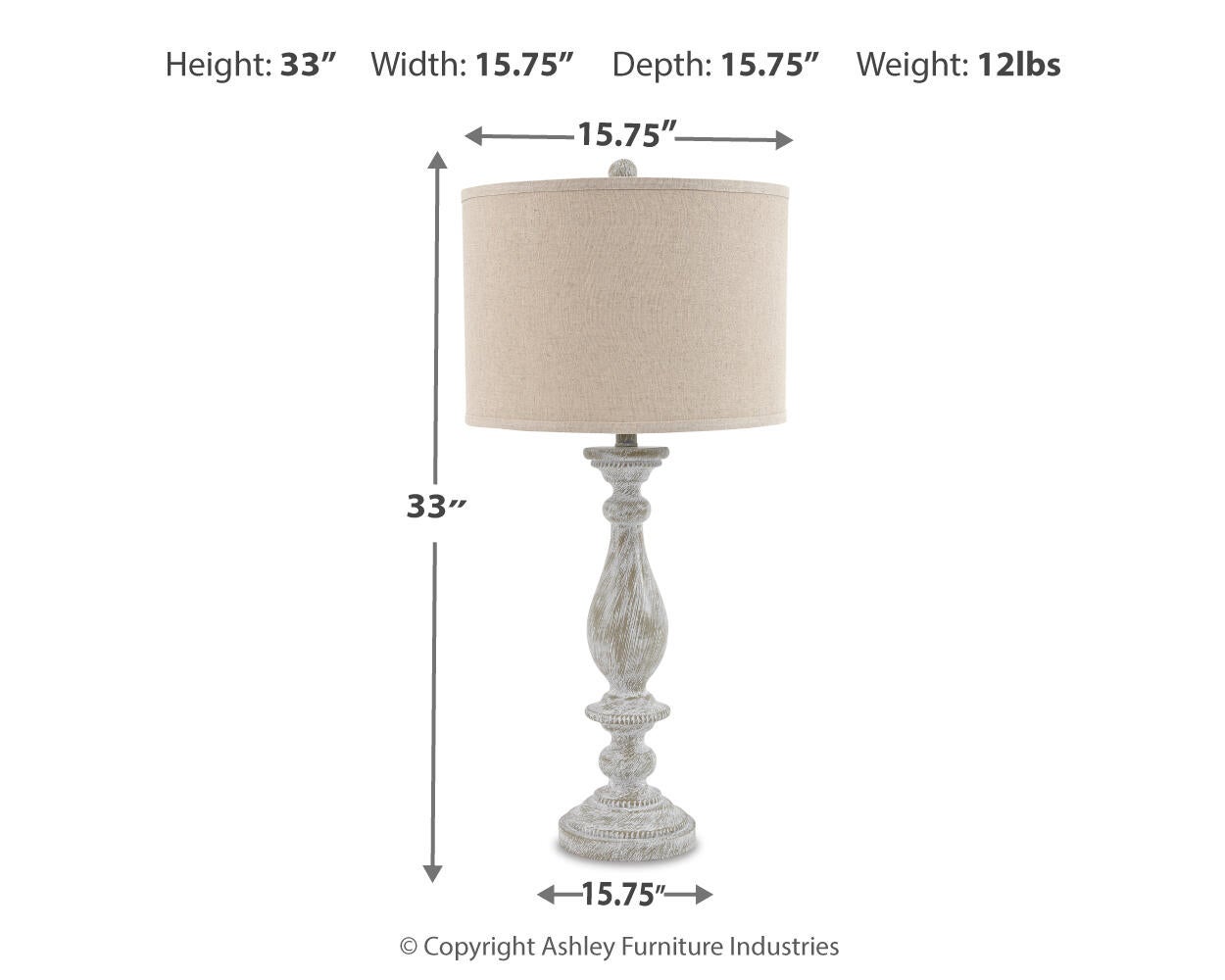 Bernadate Poly Table Lamp (2/CN) - Discount Furniture Connection