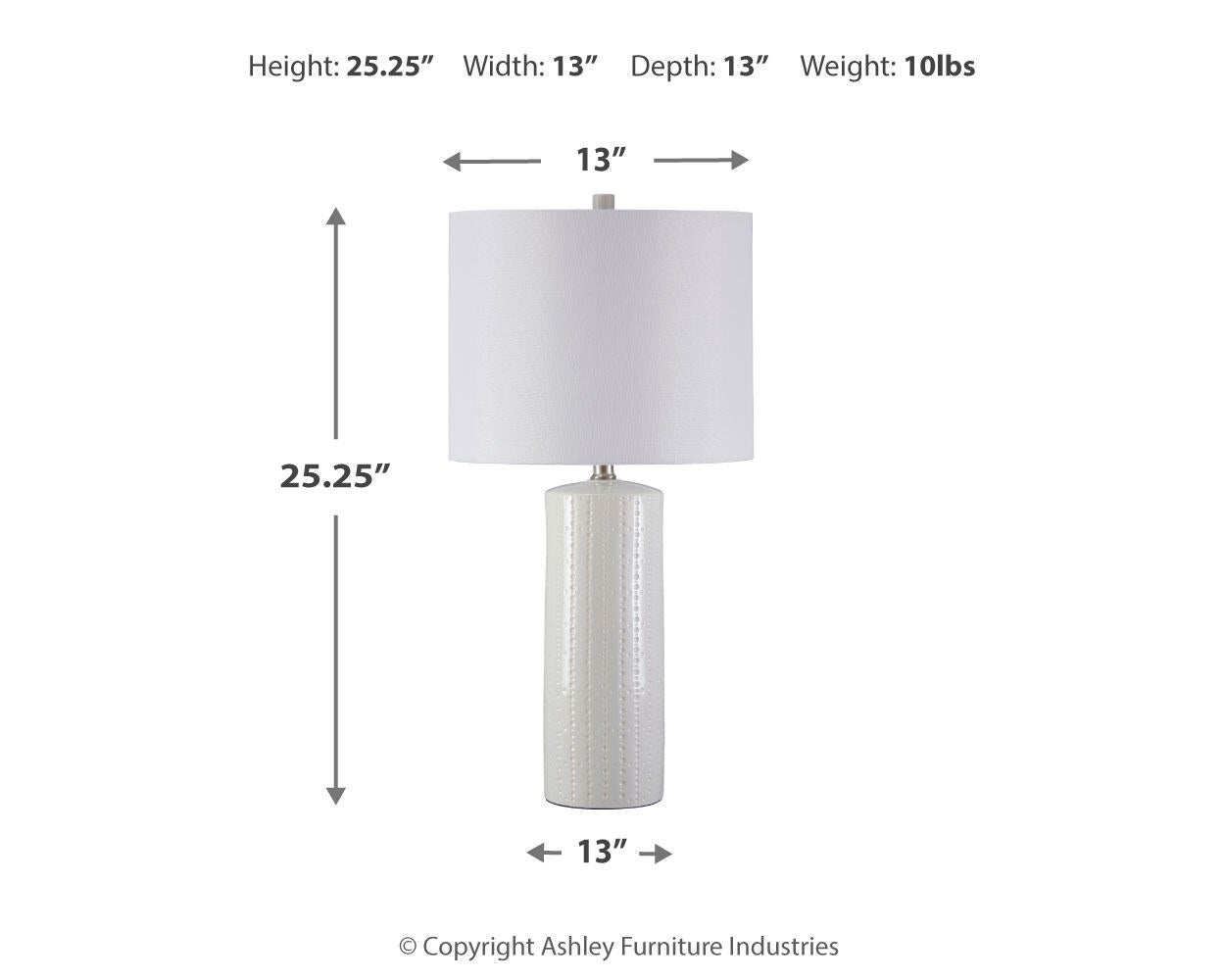 Steuben Ceramic Table Lamp (2/CN) - Discount Furniture Connection