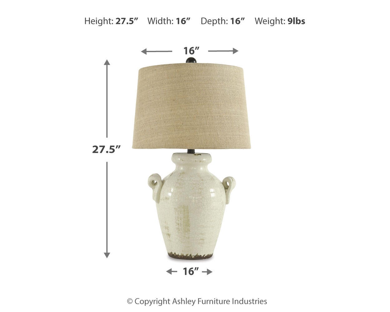 Emelda Ceramic Table Lamp (1/CN) - Discount Furniture Connection