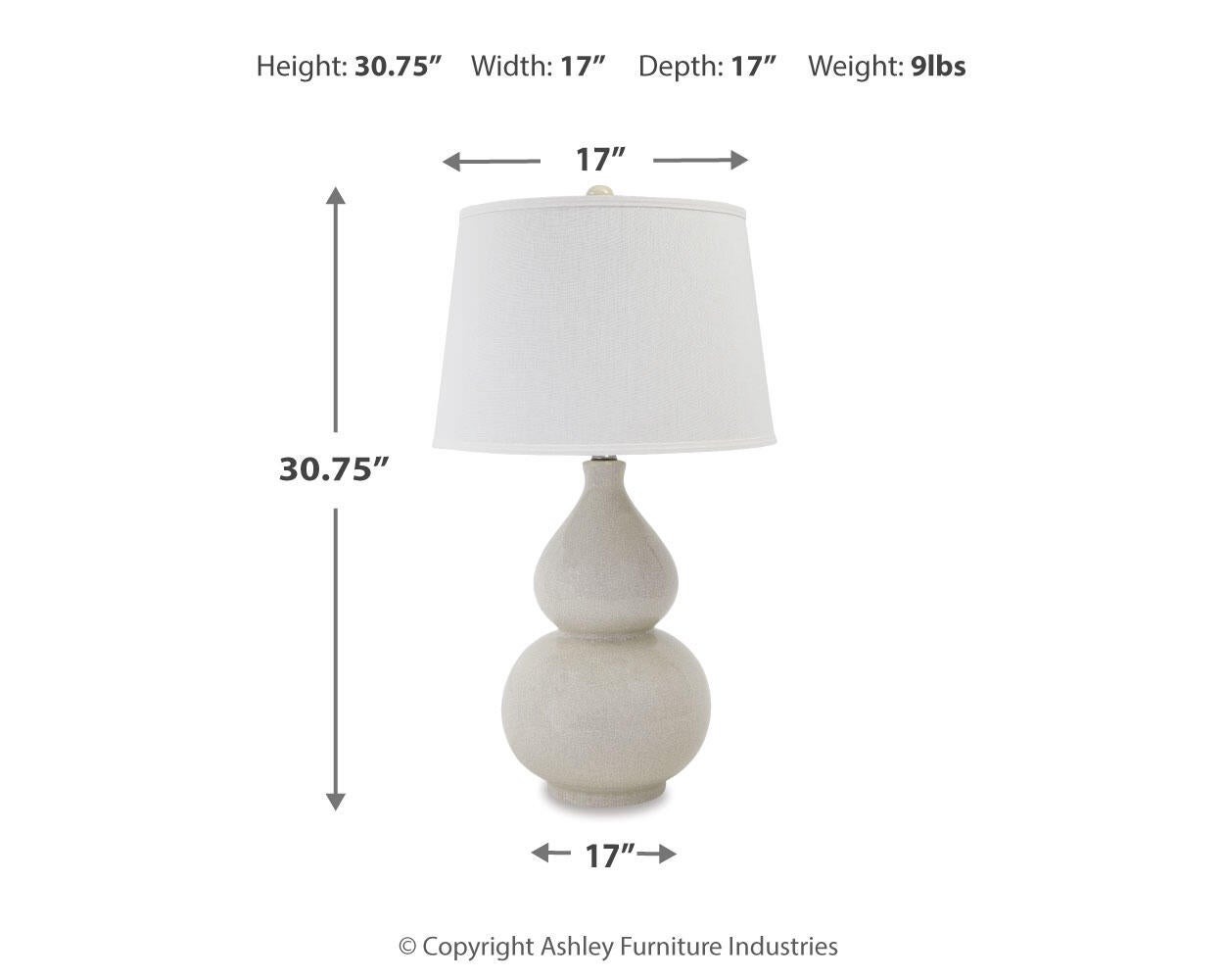Saffi Ceramic Table Lamp (1/CN) - Discount Furniture Connection