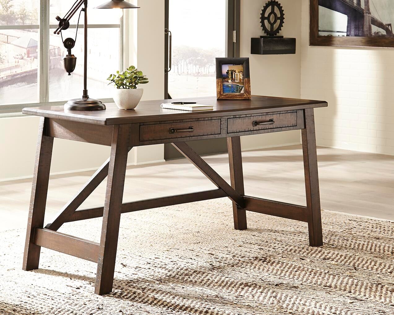 Baldridge Home Office Large Leg Desk - Discount Furniture Connection
