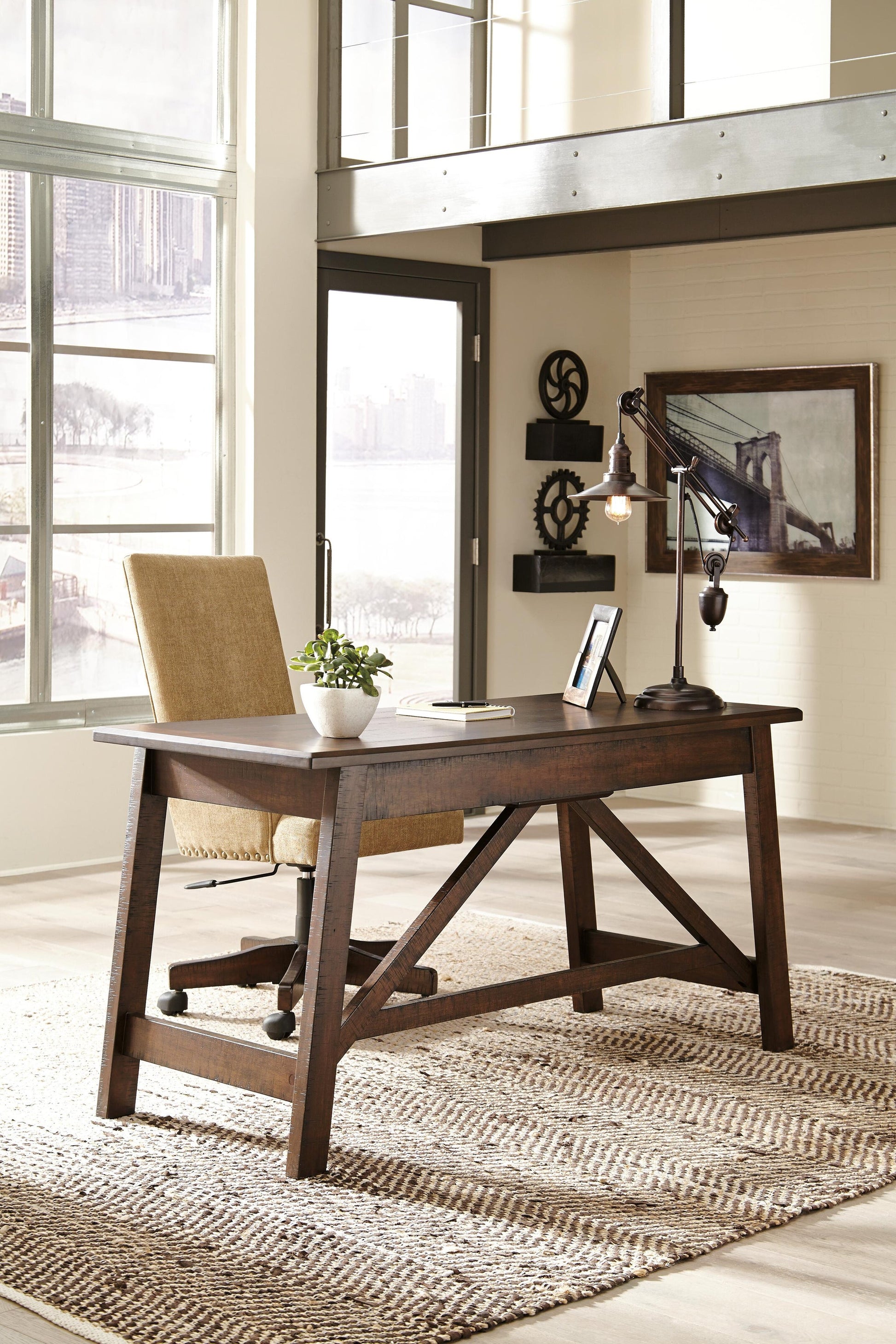 Baldridge Home Office Large Leg Desk - Discount Furniture Connection