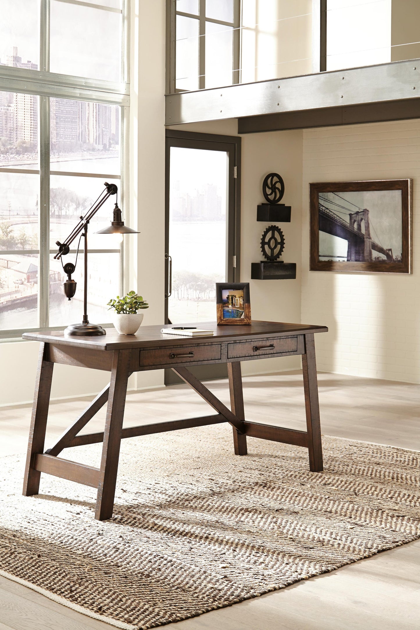 Baldridge Home Office Large Leg Desk - Discount Furniture Connection