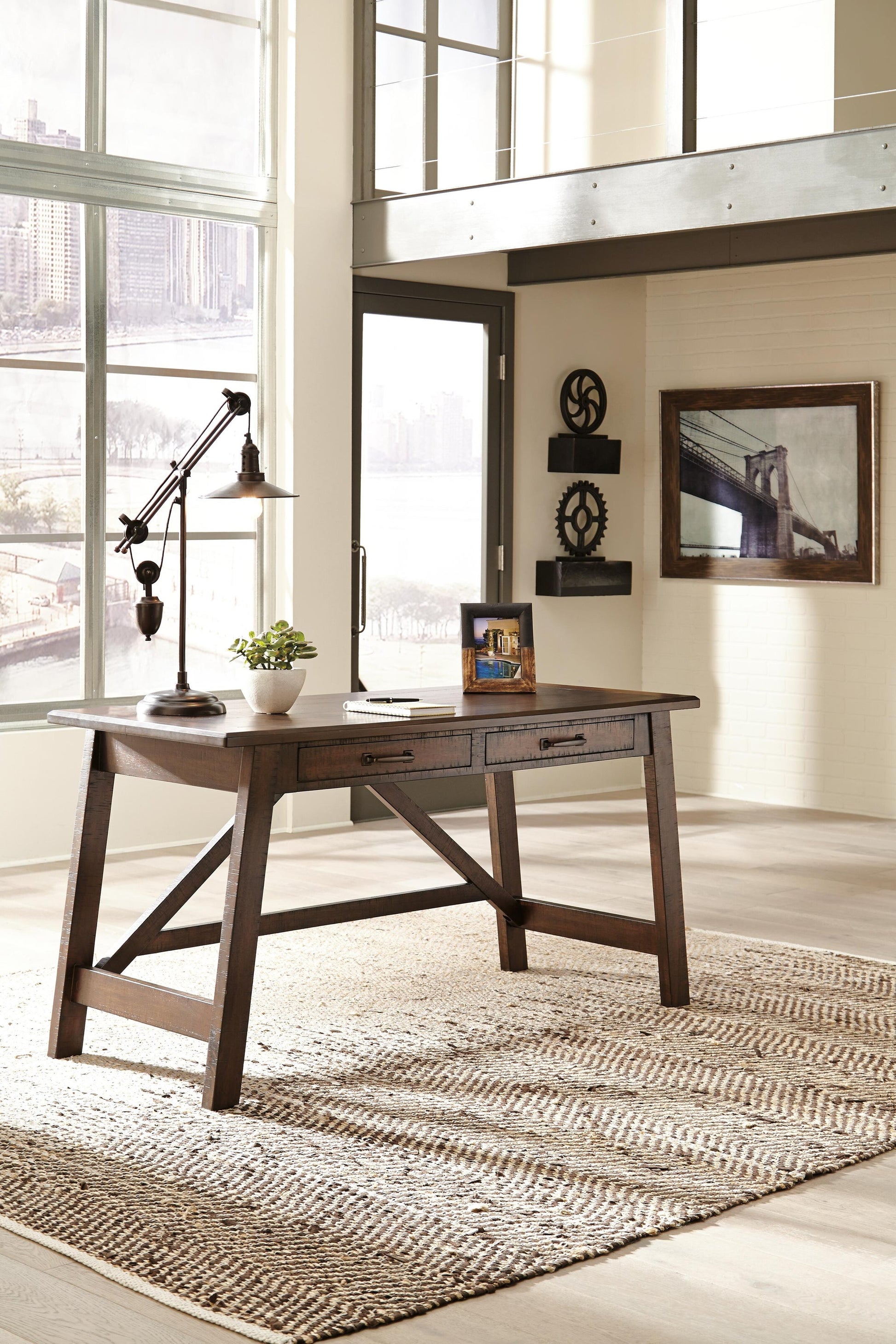 Baldridge Home Office Large Leg Desk - Discount Furniture Connection