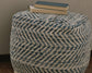 Chevron Pouf - Discount Furniture Connection