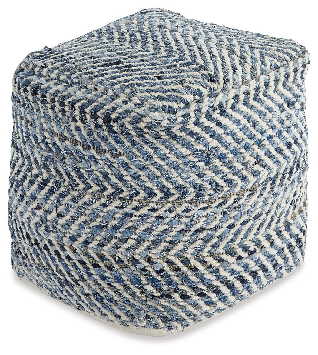 Chevron Pouf - Discount Furniture Connection