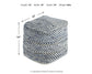 Chevron Pouf - Discount Furniture Connection