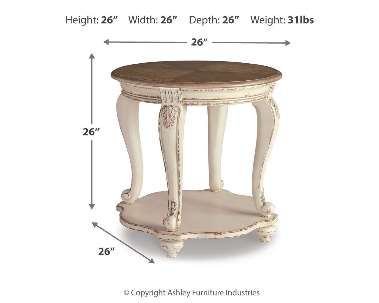 Realyn Round End Table - Discount Furniture Connection
