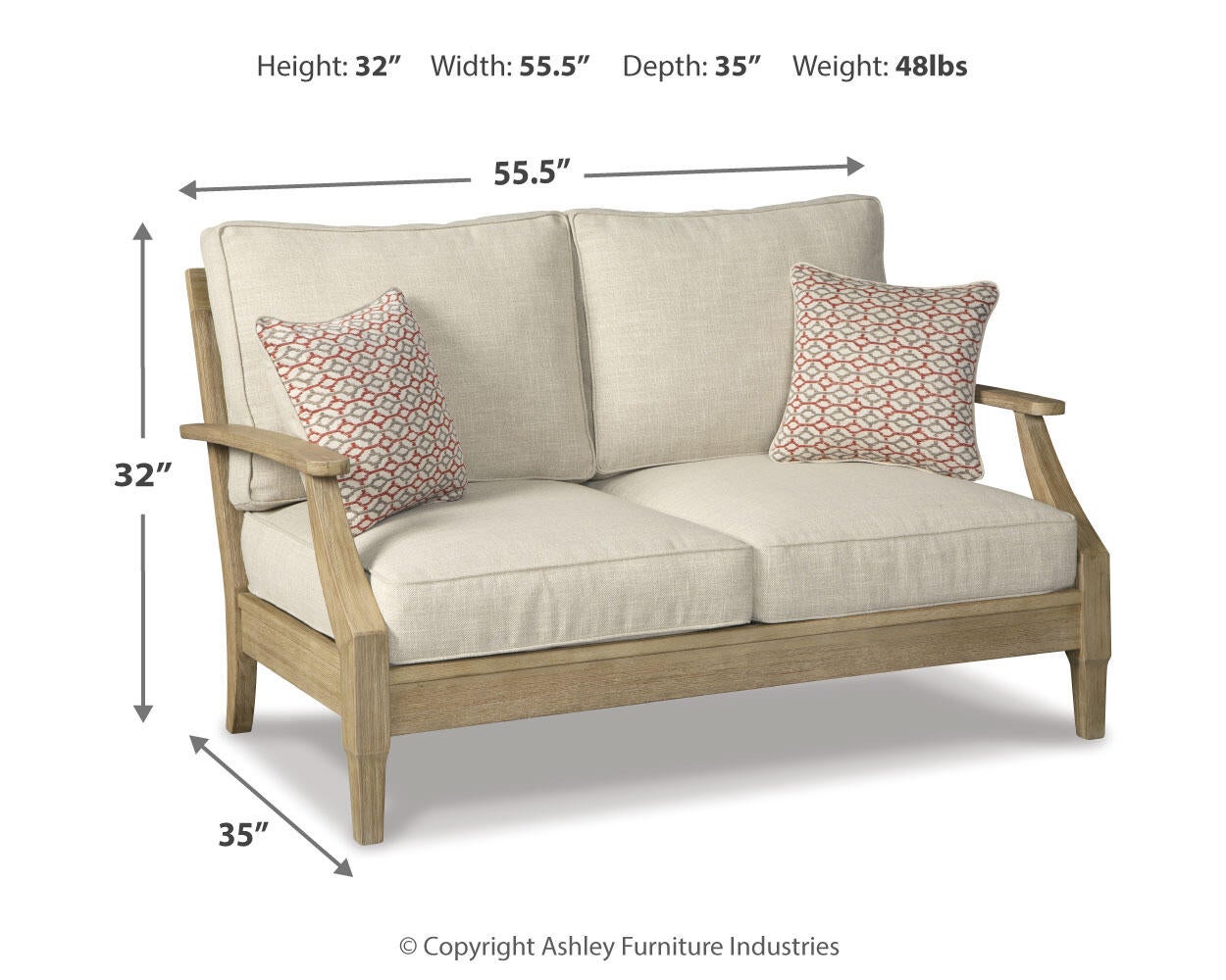 Clare View Loveseat w/Cushion - Discount Furniture Connection