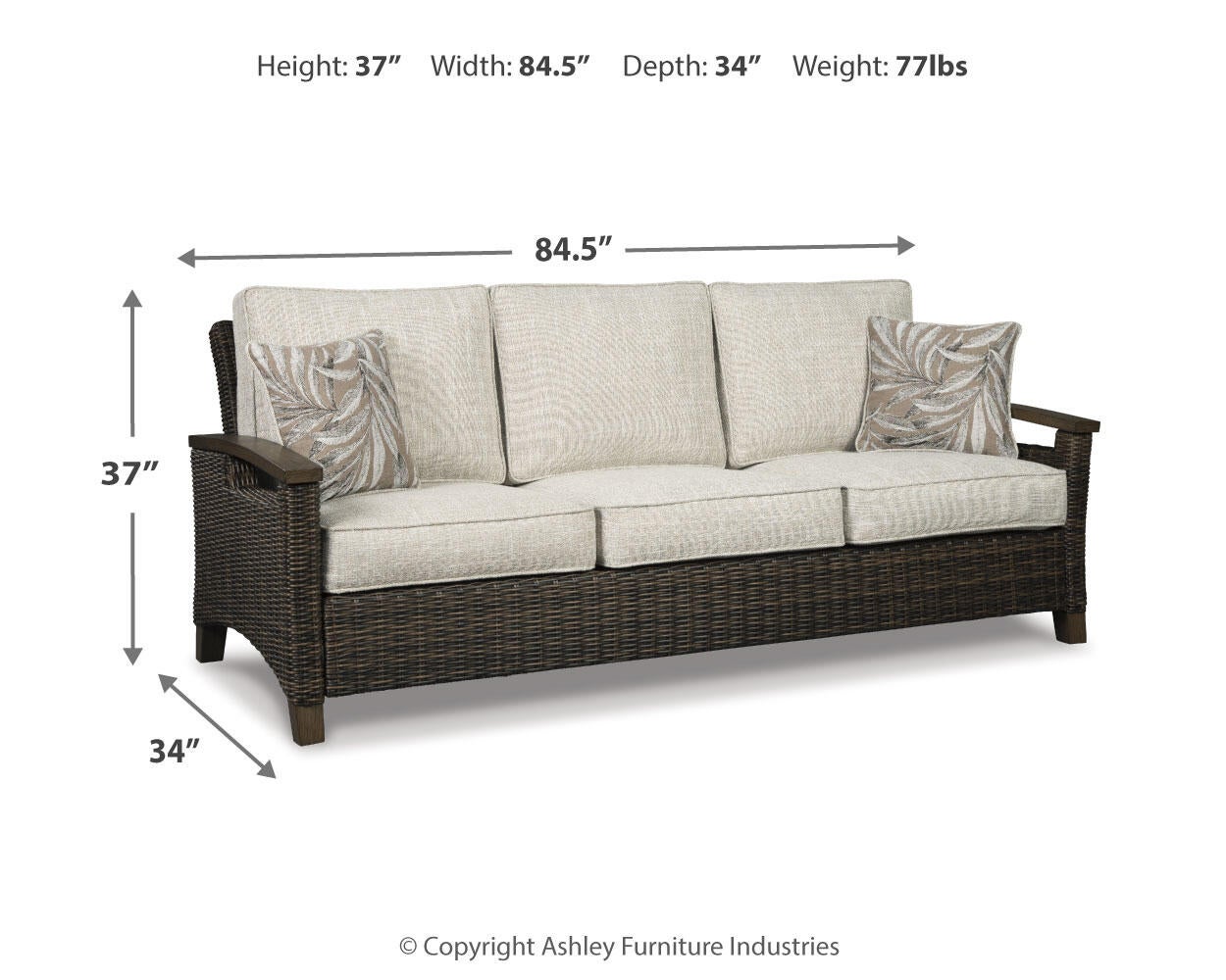 Paradise Trail Sofa with Cushion - Discount Furniture Connection