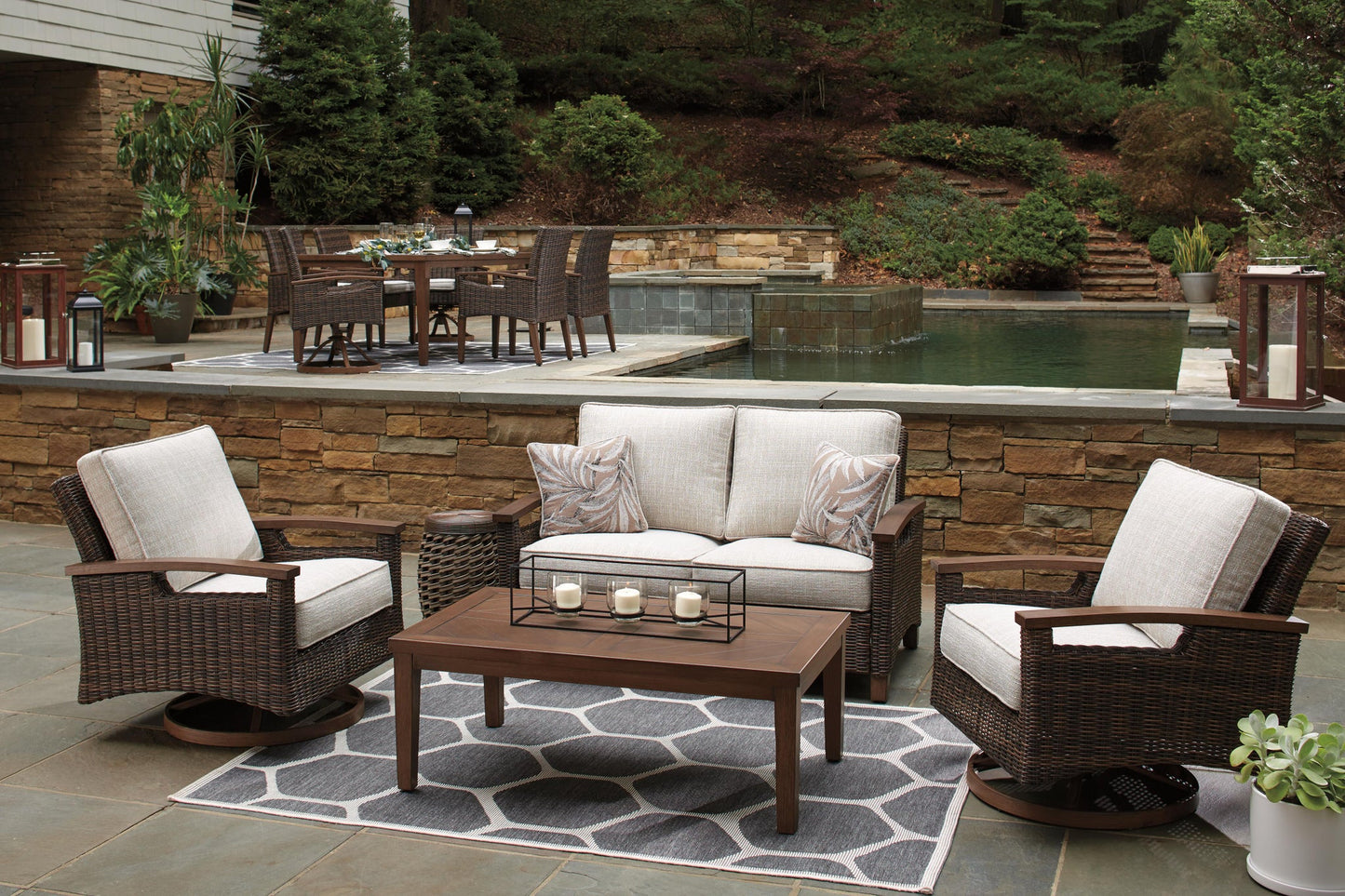 Paradise Trail Loveseat w/Cushion - Discount Furniture Connection