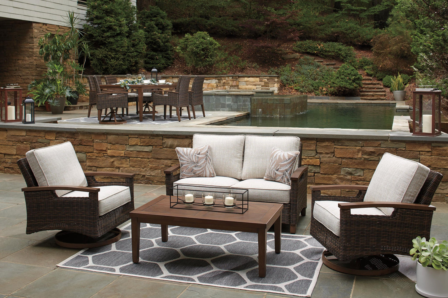 Paradise Trail Loveseat w/Cushion - Discount Furniture Connection