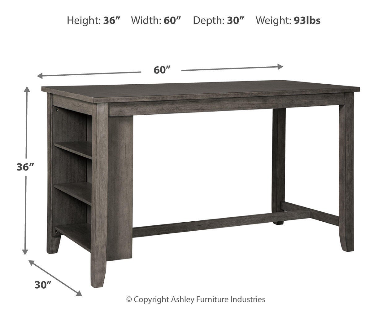 Caitbrook RECT Dining Room Counter Table - Discount Furniture Connection