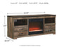 Trinell 63" TV Stand with Electric Fireplace - Discount Furniture Connection