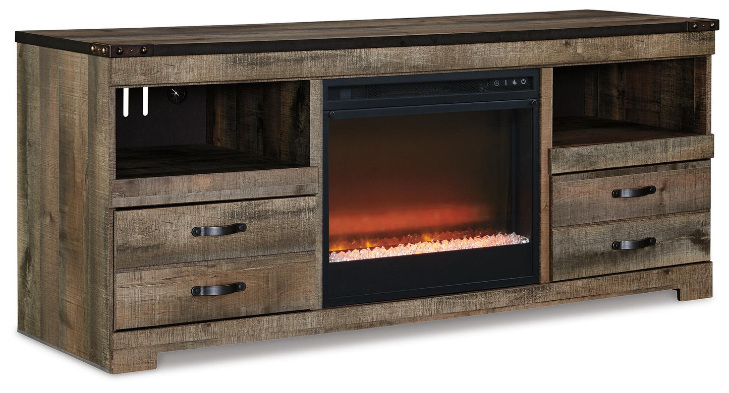 Trinell 63" TV Stand with Electric Fireplace - Discount Furniture Connection