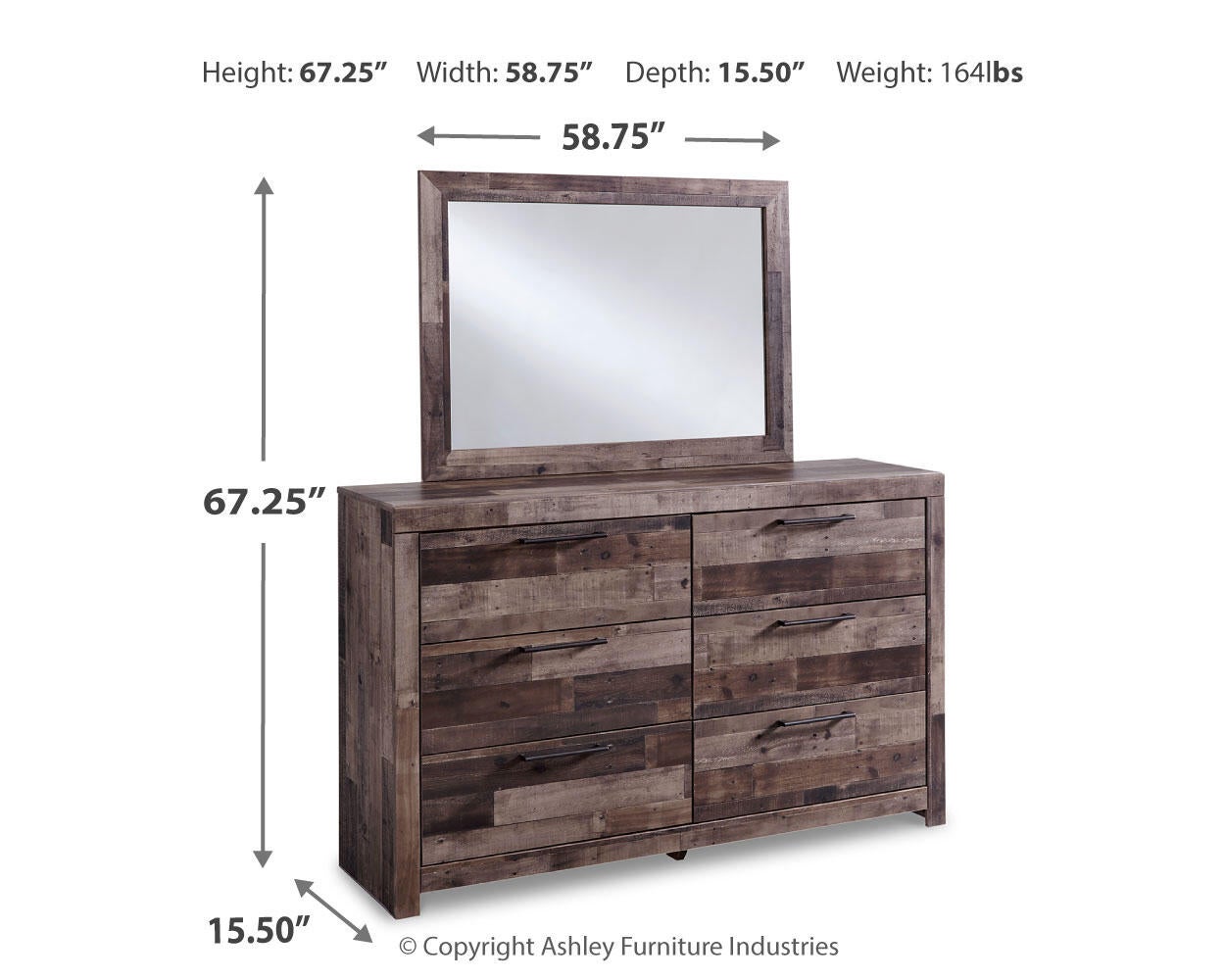 Derekson Dresser and Mirror - Discount Furniture Connection