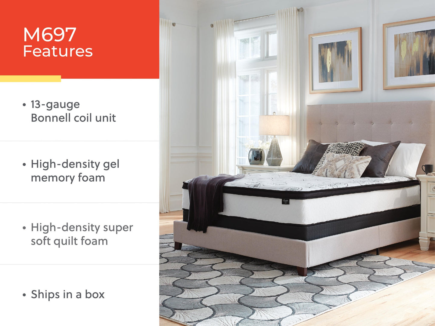 Chime 12 Inch Hybrid  Mattress - Discount Furniture Connection