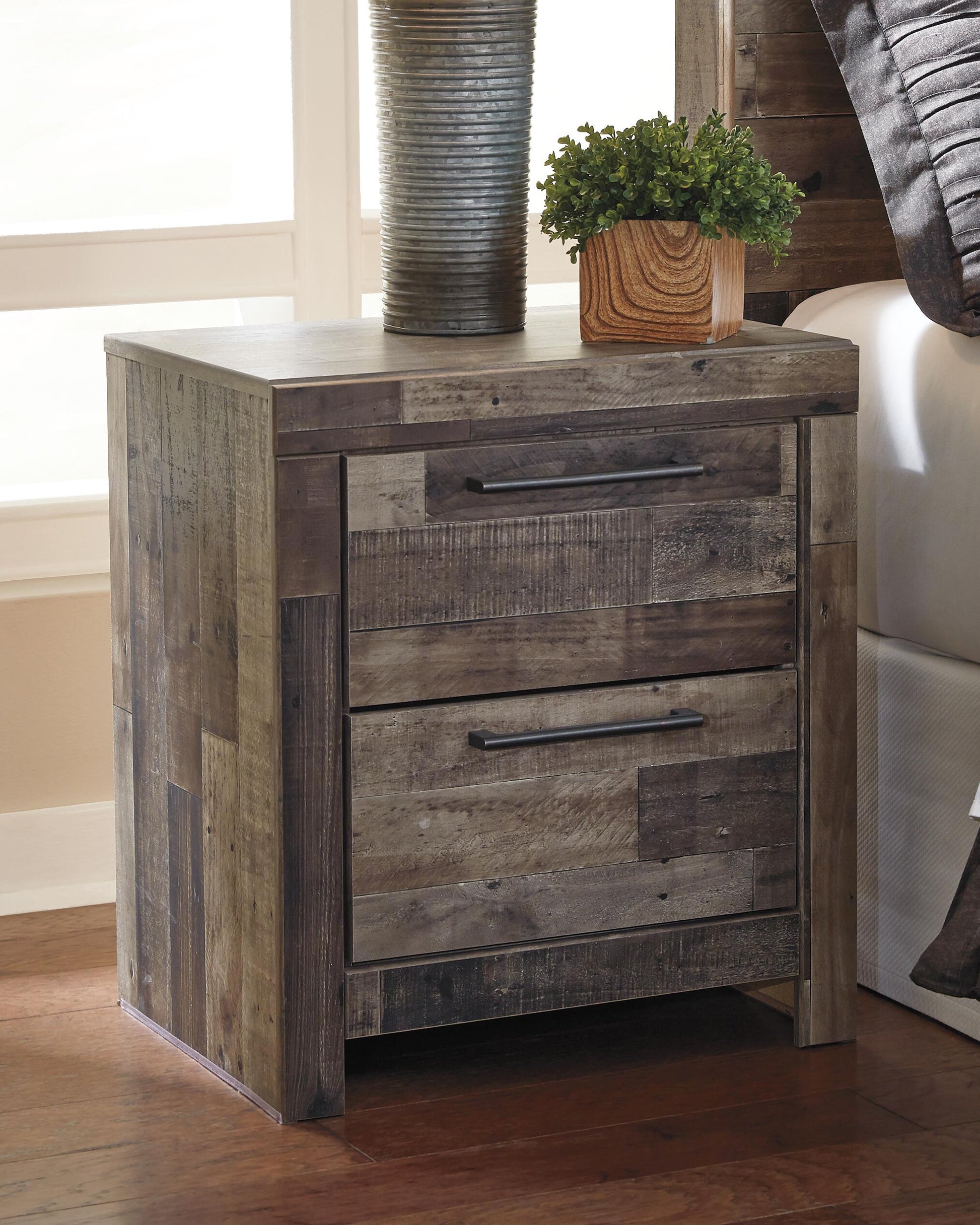 Derekson Two Drawer Night Stand - Discount Furniture Connection
