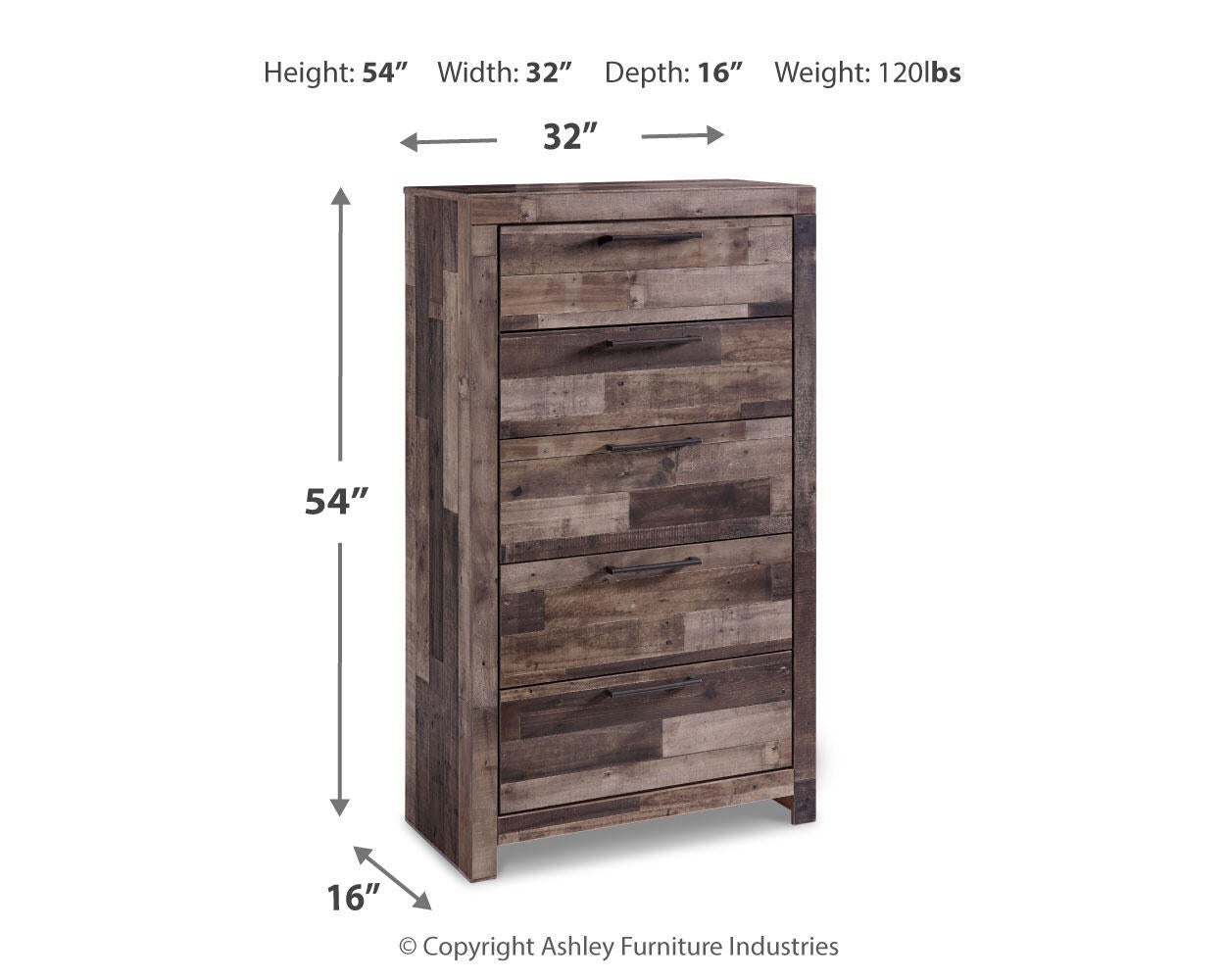 Derekson Five Drawer Chest - Discount Furniture Connection