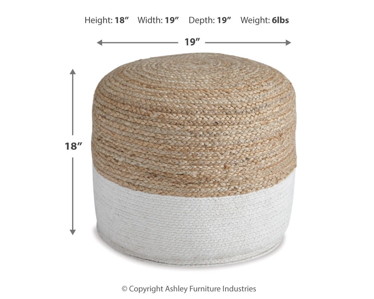 Sweed Valley Pouf - Discount Furniture Connection
