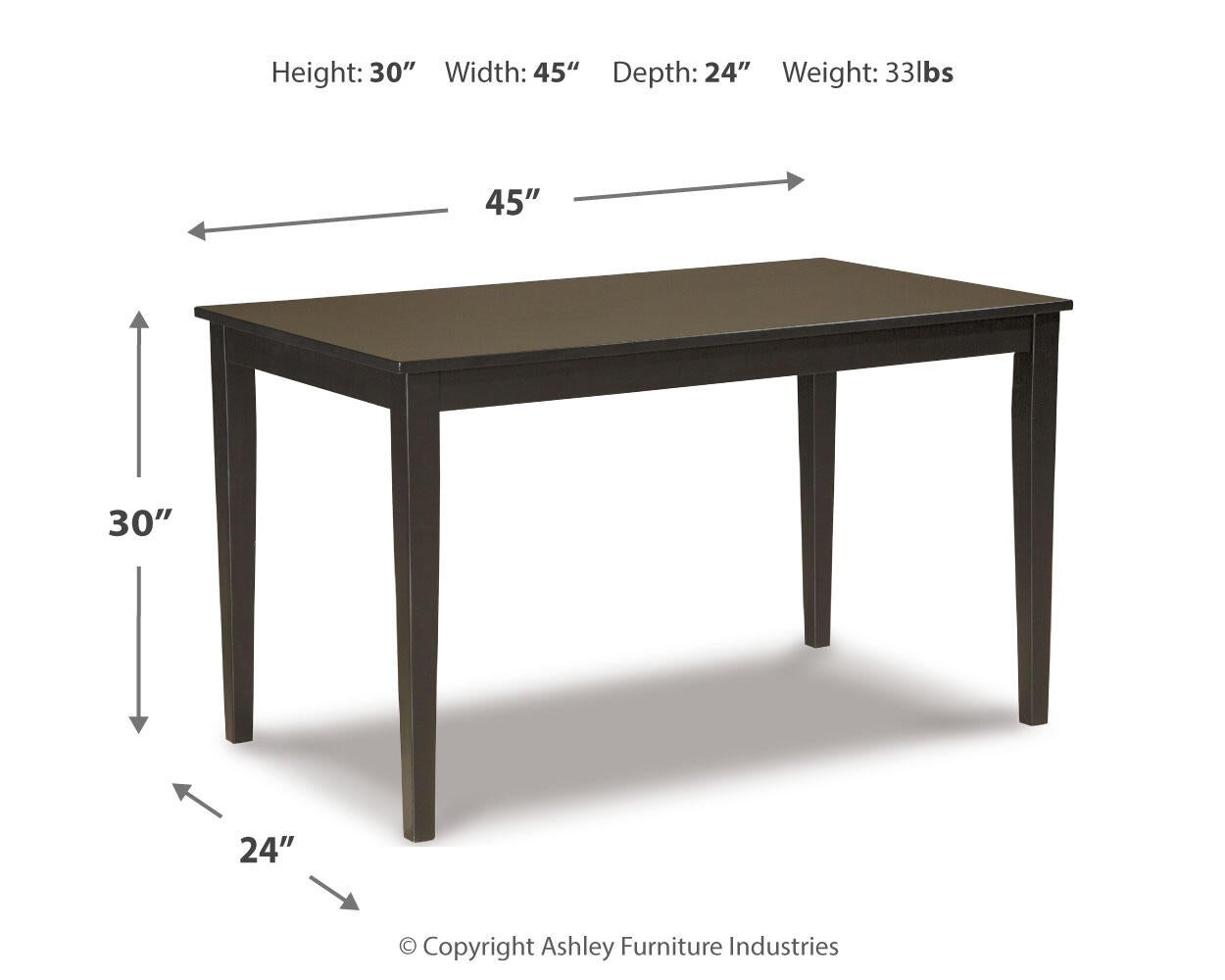 Kimonte Rectangular Dining Room Table - Discount Furniture Connection