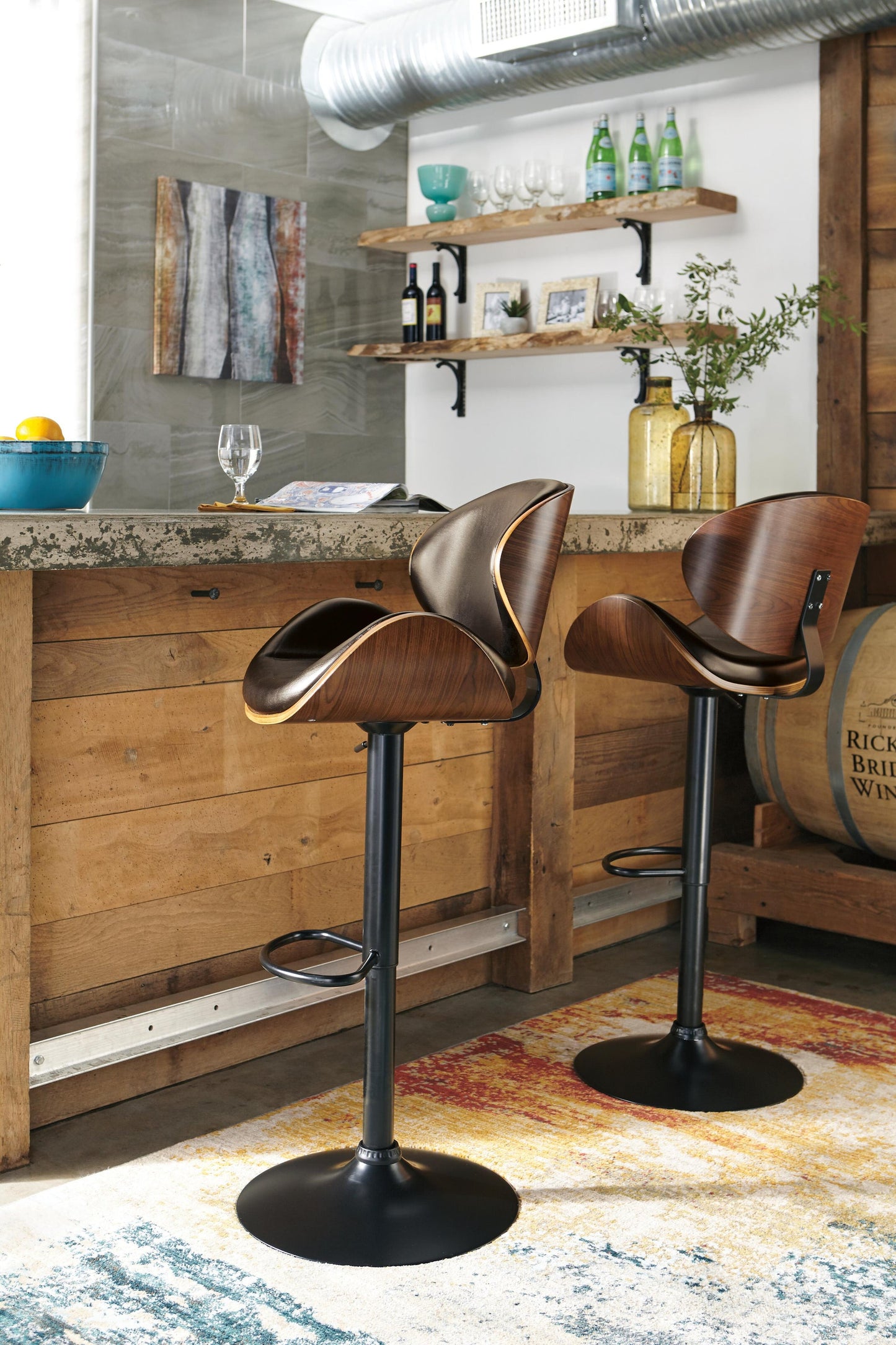 Bellatier Tall UPH Swivel Barstool(1/CN) - Discount Furniture Connection