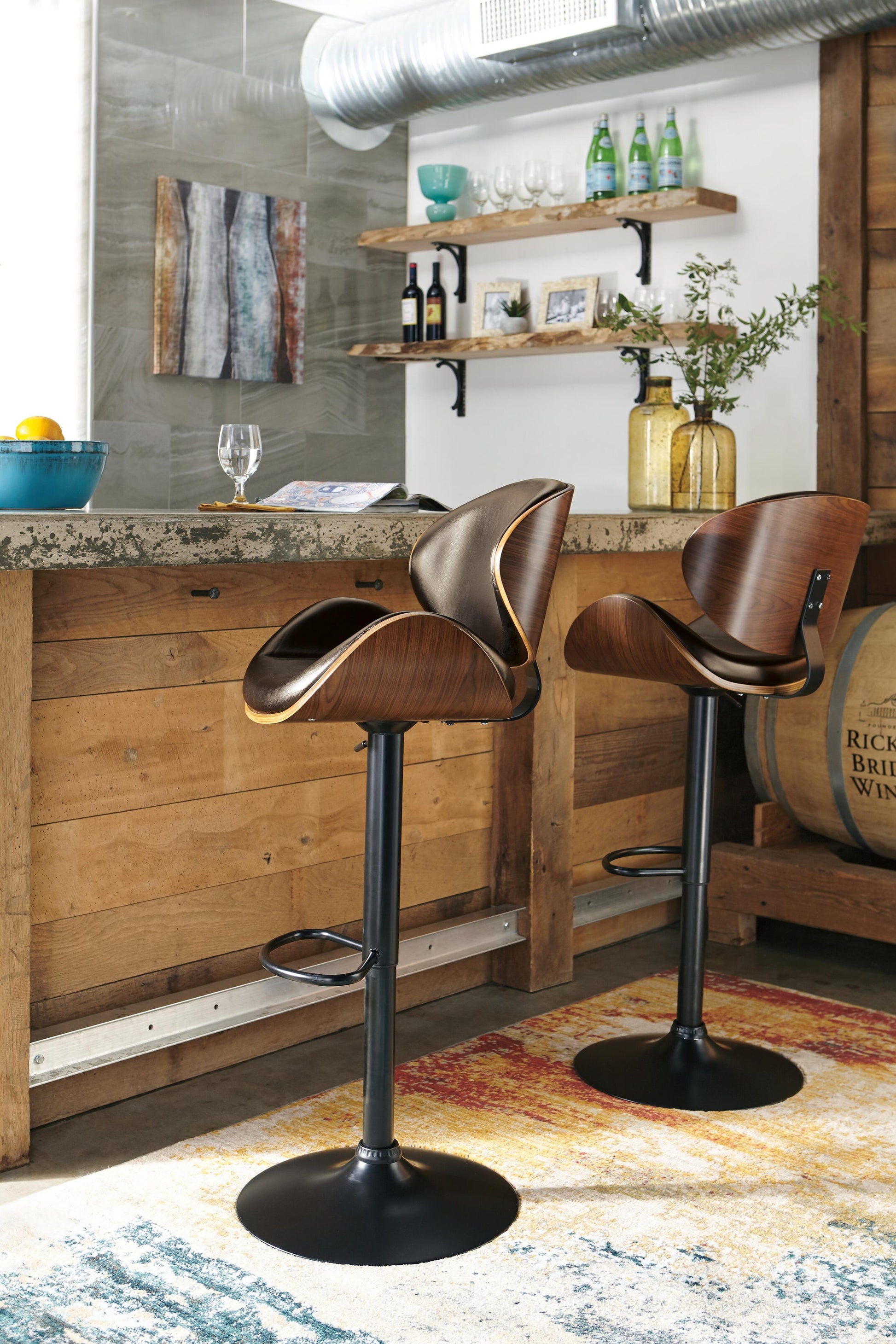 Bellatier Tall UPH Swivel Barstool(1/CN) - Discount Furniture Connection