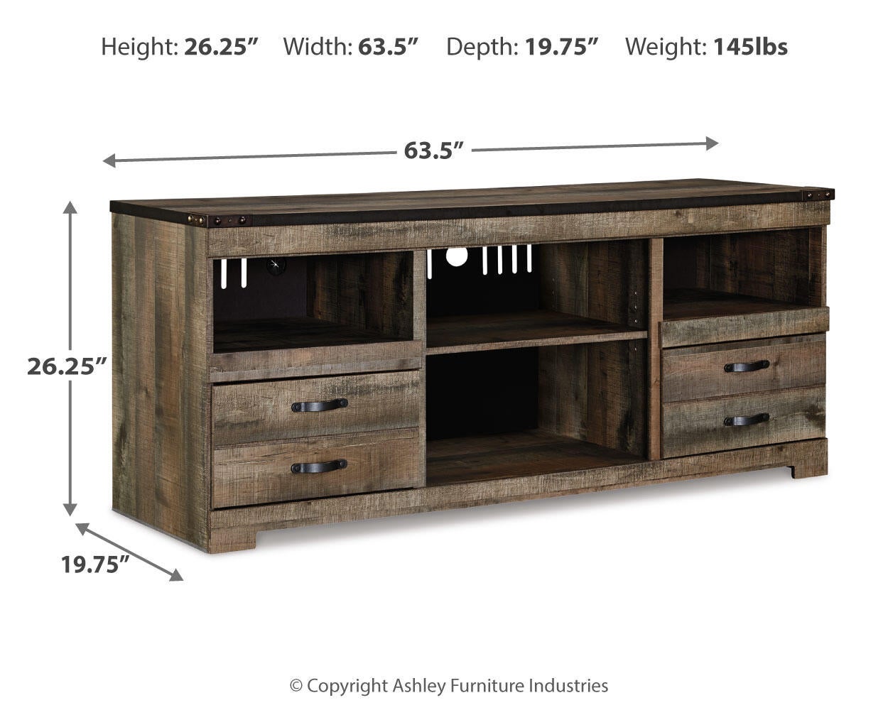 Trinell LG TV Stand w/Fireplace Option - Discount Furniture Connection
