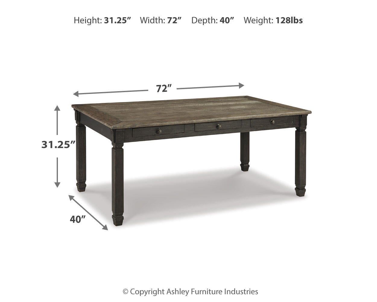 Tyler Creek Rectangular Dining Room Table - Discount Furniture Connection