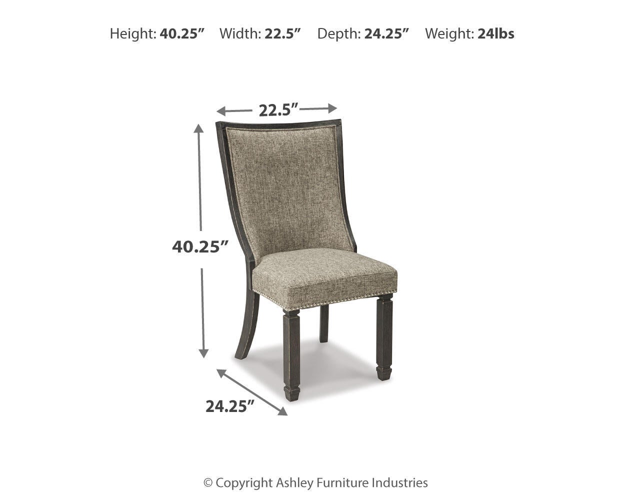 Tyler Creek Dining UPH Side Chair (2/CN) - Discount Furniture Connection