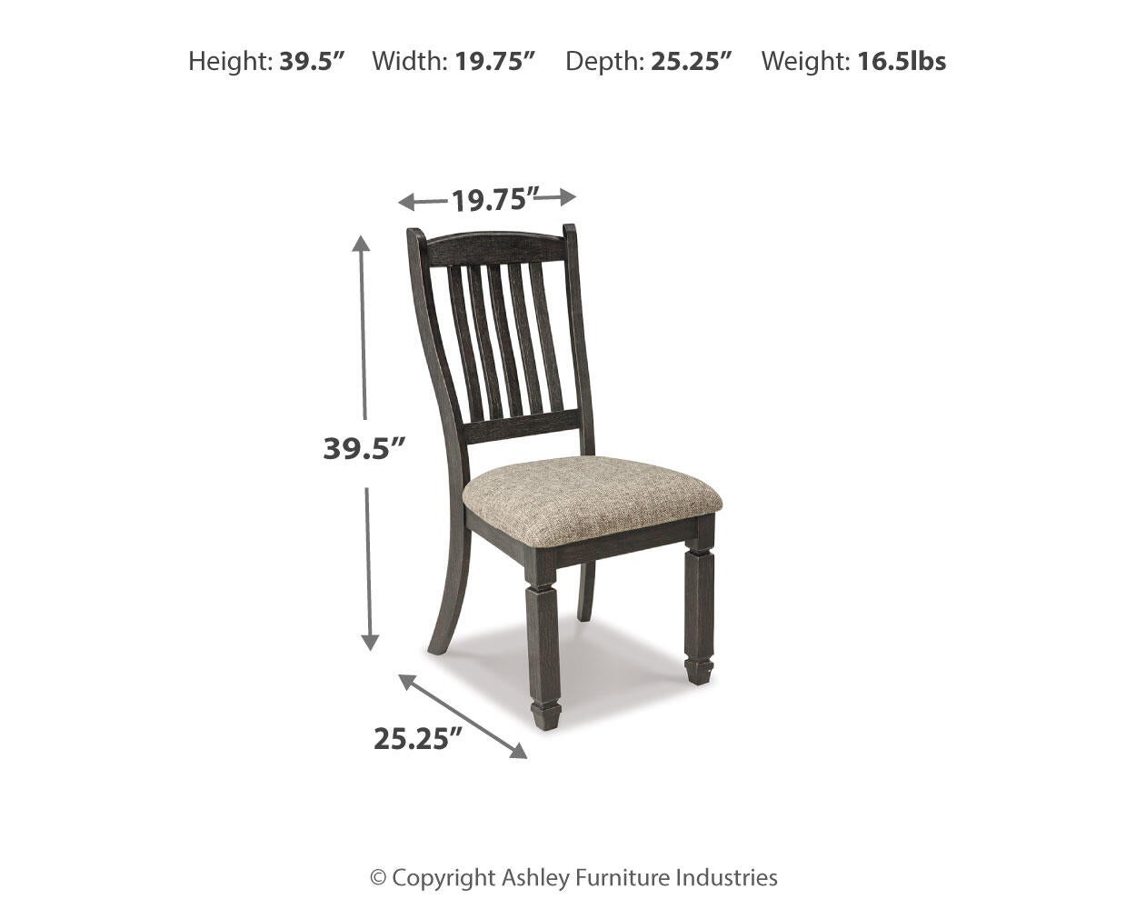 Tyler Creek Dining UPH Side Chair (2/CN) - Discount Furniture Connection