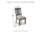 Tyler Creek Dining UPH Side Chair (2/CN) - Discount Furniture Connection
